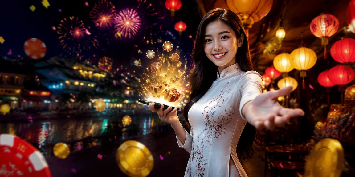 Đèn neon thị trấn khu chợ đêm Phú Quốc